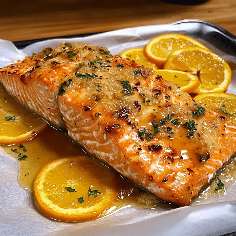 Gebackener Orangen-Lachs mit Honig-Senf-Glasur