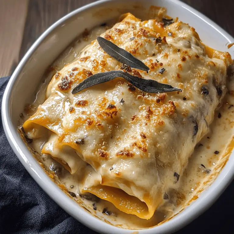 Butternut-Kürbis-Cannelloni mit Walnuss-Salbei-Béchamelsoße Butternut-Kürbis-Cannelloni mit Walnuss-Salbei-Béchamelsoße